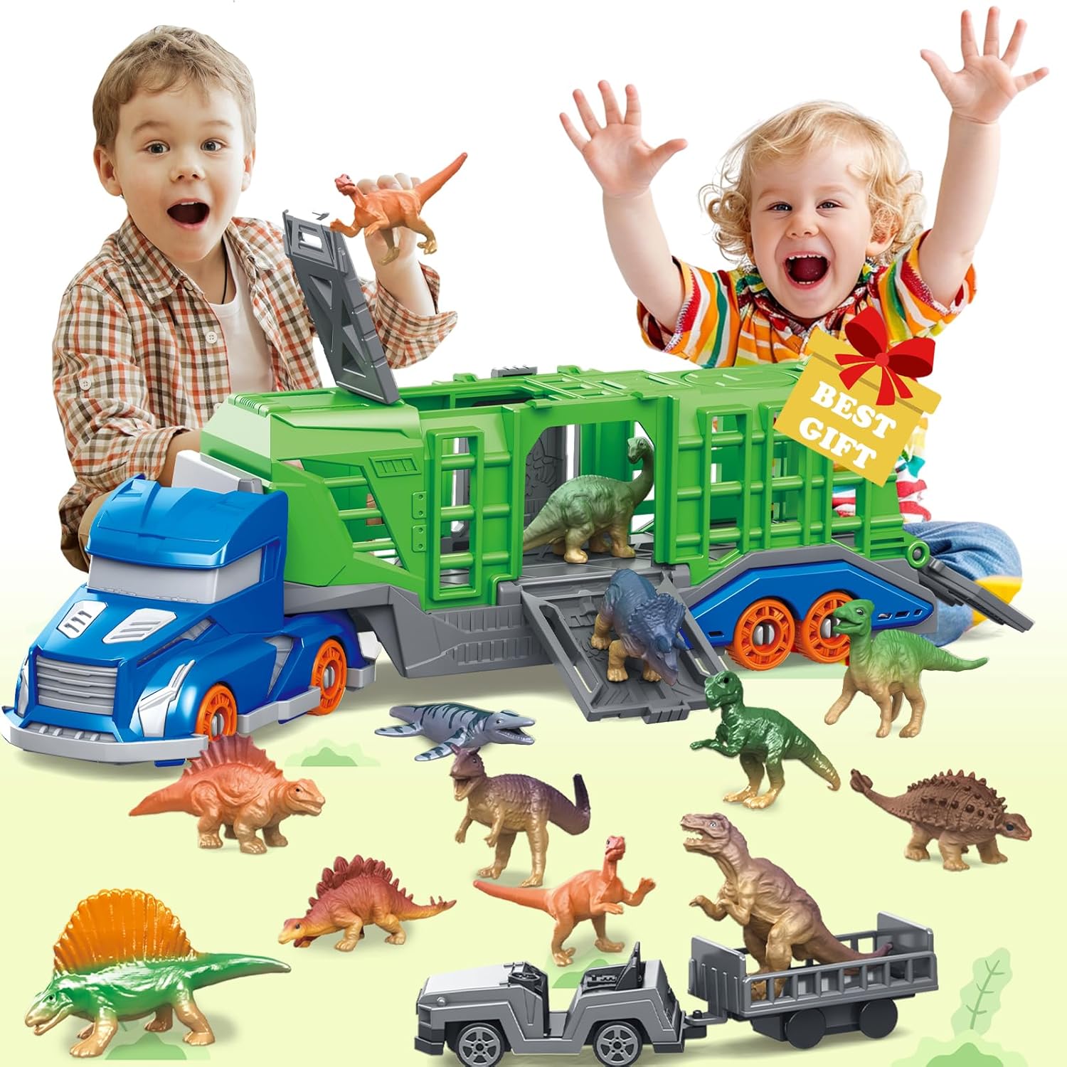 Kids Toys Dinosaur - Juego de Juguetes de Vehículos de