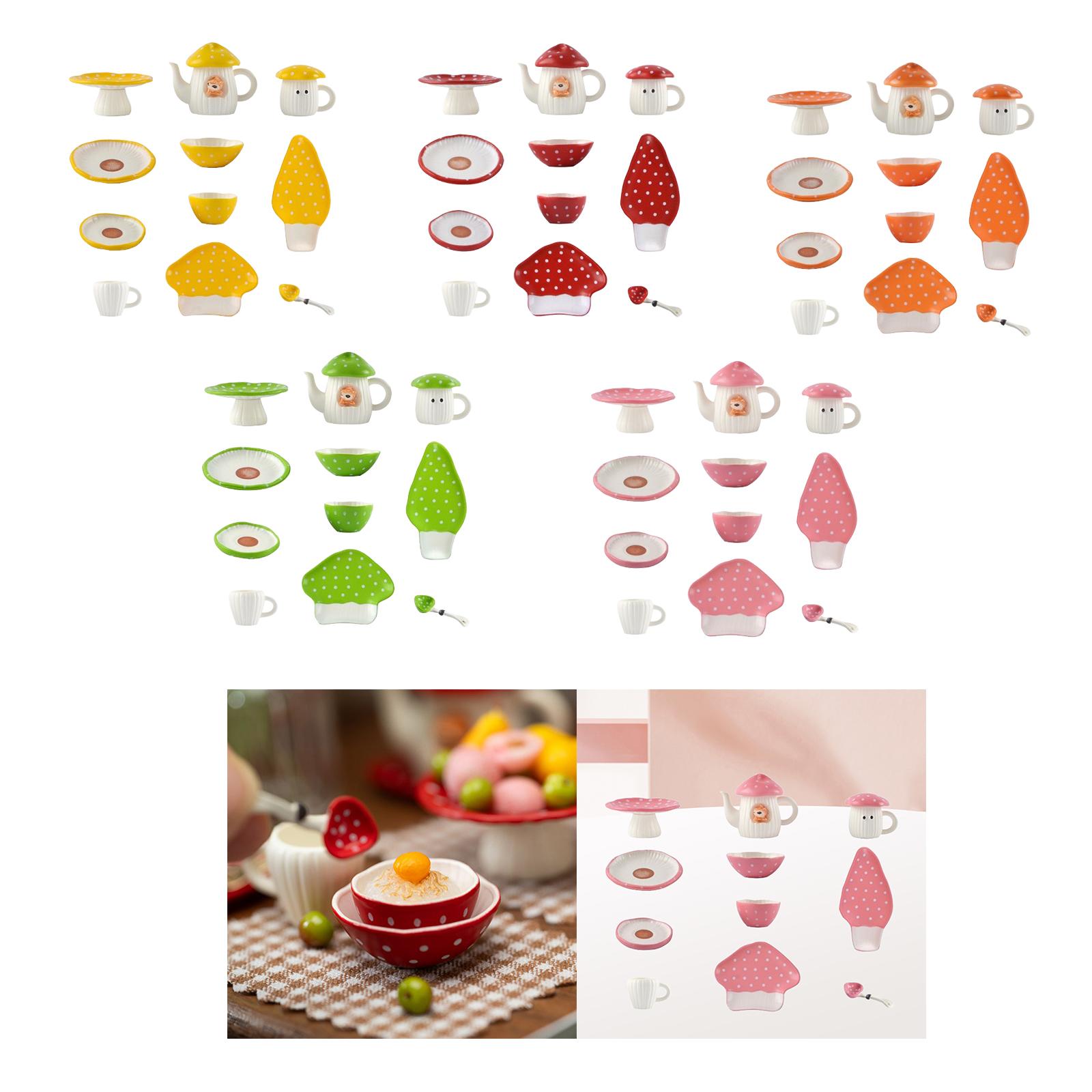 Play Kitchen Set - Vajilla para Casa de Muñecas 1/6,