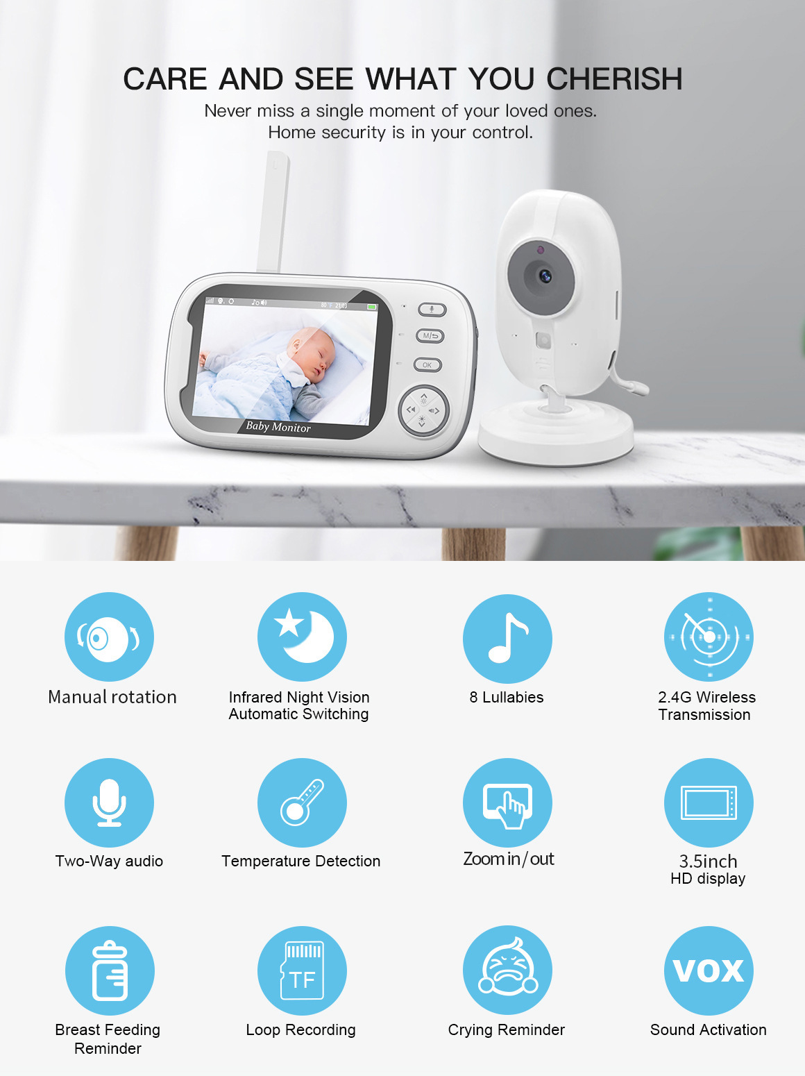 Monitor para Bebés HTMCK de 3. - Kids Toys Youtube reseña y precio